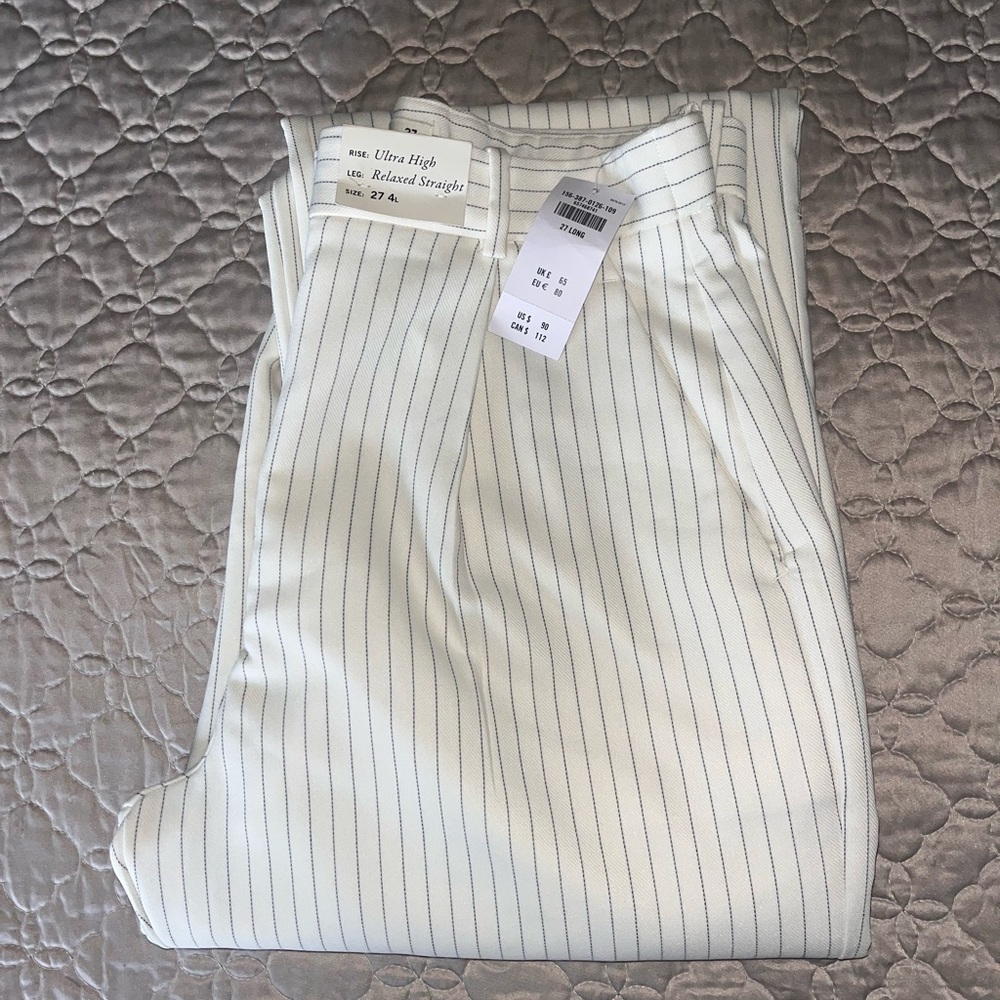 Abercrombie trousers, pin stripped